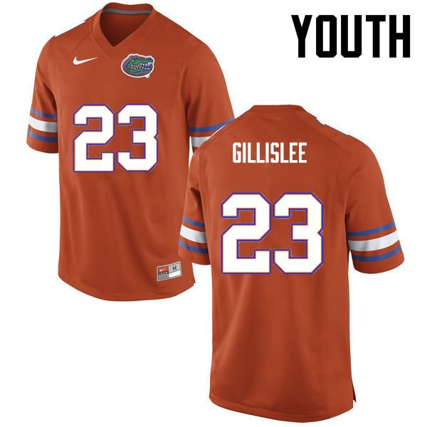 Youth NCAA Florida Gators Mike Gillislee #23 Stitched Authentic Nike Orange College Football Jersey YNW1865WH